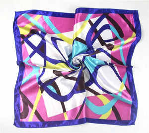 New 50*50 Elegant Spring Printed Silk Scarf