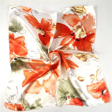 Kép betöltése a galériamegjelenítőbe: New 50*50 Elegant Spring Printed Silk Scarf
