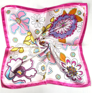 New 50*50 Elegant Spring Printed Silk Scarf