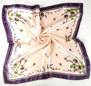 New 50*50 Elegant Spring Printed Silk Scarf