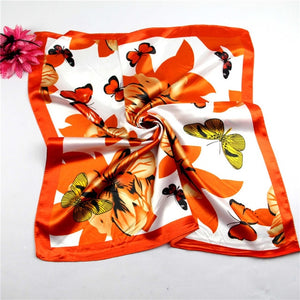 New 50*50 Elegant Spring Printed Silk Scarf