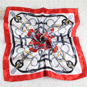 New 50*50 Elegant Spring Printed Silk Scarf