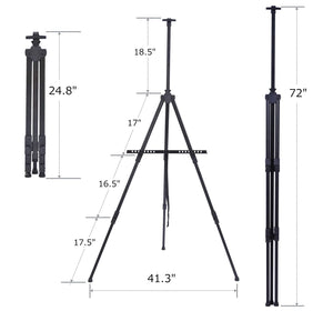 Foldable Travel Easel Aluminum Alloy Easel Sketch Drawing