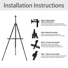 Kép betöltése a galériamegjelenítőbe: Foldable Travel Easel Aluminum Alloy Easel Sketch Drawing
