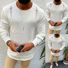 Kép betöltése a galériamegjelenítőbe: Men Ripped Sweater Cotton
