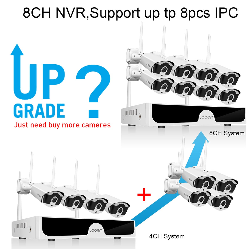 CCTV Wireless System Audio Record 4/8PCS 3.0MP Outdoor P2P Wifi IP Security Camera 8CH