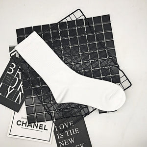 Black White Cotton Socks AB Side Don't Follow Me I'm Lost Creative Unisex Socks