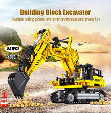 Load image into Gallery viewer, City Engineering Bulldozer Crane Technic Car Truck Excavator Roller Building Blocks
