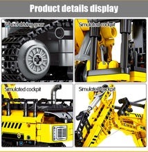 将图片加载到图库查看器，City Engineering Bulldozer Crane Technic Car Truck Excavator Roller Building Blocks
