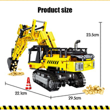 Charger l&#39;image dans la galerie, City Engineering Bulldozer Crane Technic Car Truck Excavator Roller Building Blocks
