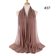 Kép betöltése a galériamegjelenítőbe: Fashion Plain Bubble Chiffon Scarf Women&#39;s Hijab Wrap
