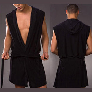 New Men Sexy Bath Robe Hoodie