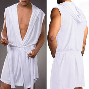 New Men Sexy Bath Robe Hoodie