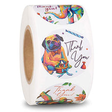 将图片加载到图库查看器，Floral Thank You Sticker for seal label
