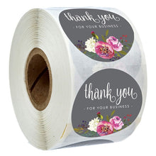 画像をギャラリービューアに読み込む, Floral Thank You Sticker for seal label
