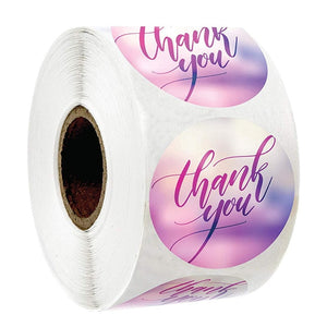 Floral Thank You Sticker for seal label