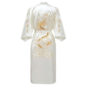 Hot sell Embroidery Dragon Male Sleepwear Loose Nightwear