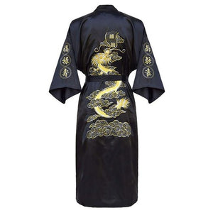 Hot sell Embroidery Dragon Male Sleepwear Loose Nightwear