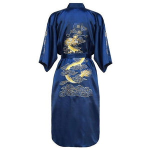 Hot sell Embroidery Dragon Male Sleepwear Loose Nightwear