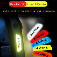 将图片加载到图库查看器，Car door safety anti-collision warning reflective stickers
