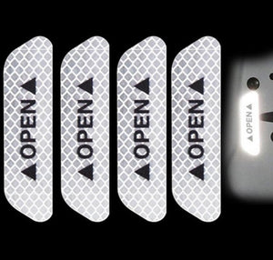 Car door safety anti-collision warning reflective stickers