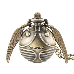 Luxury Smooth Golden Snitch Ball Quartz Pocket Watch