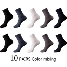 Kép betöltése a galériamegjelenítőbe: High Quality 10 Pairs/lot Men Bamboo Fiber Socks
