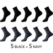 Kép betöltése a galériamegjelenítőbe: High Quality 10 Pairs/lot Men Bamboo Fiber Socks
