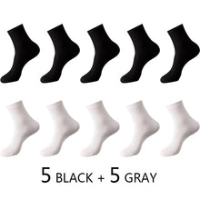 Kép betöltése a galériamegjelenítőbe: High Quality 10 Pairs/lot Men Bamboo Fiber Socks
