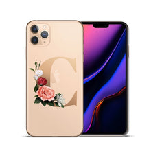 Load image into Gallery viewer, Custom 26 Letters Flower Soft Silicone Phone Case
