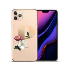 Load image into Gallery viewer, Custom 26 Letters Flower Soft Silicone Phone Case
