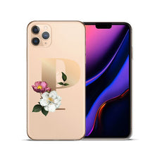 Kép betöltése a galériamegjelenítőbe: Custom 26 Letters Flower Soft Silicone Phone Case
