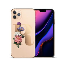 Load image into Gallery viewer, Custom 26 Letters Flower Soft Silicone Phone Case
