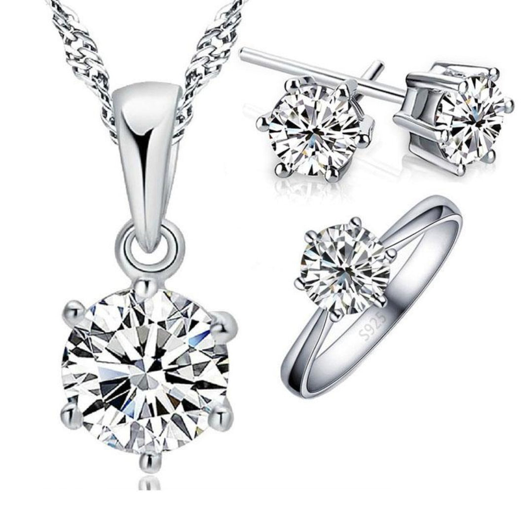 Silver Bridal Jewelry Set gift