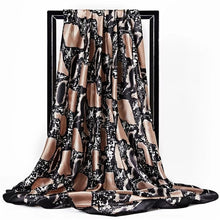 Charger l&#39;image dans la galerie, Women Fashion Print Silk Satin Scarf
