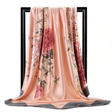 Charger l&#39;image dans la galerie, Women Fashion Print Silk Satin Scarf
