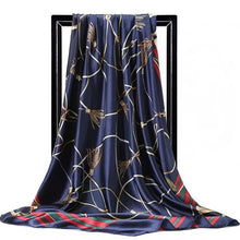 Charger l&#39;image dans la galerie, Women Fashion Print Silk Satin Scarf
