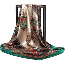 Kép betöltése a galériamegjelenítőbe: Women Fashion Print Silk Satin Scarf
