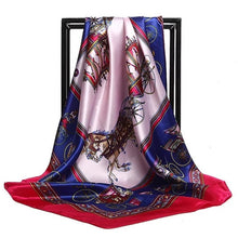 Charger l&#39;image dans la galerie, Women Fashion Print Silk Satin Scarf
