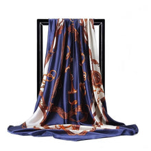 Kép betöltése a galériamegjelenítőbe: Women Fashion Print Silk Satin Scarf
