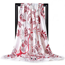 Kép betöltése a galériamegjelenítőbe: Women Fashion Print Silk Satin Scarf
