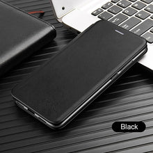 将图片加载到图库查看器，Leather Flip Magnetic Case For xiaomi redmi note
