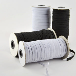 Elastic Bands White and Black 5 Meters