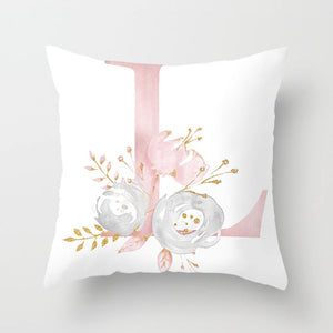 Decorative Pink Letter Printed Cushion Covers