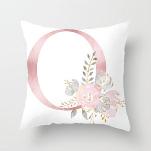 Decorative Pink Letter Printed Cushion Covers