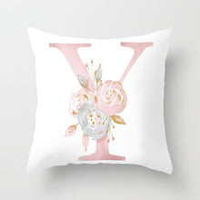 Cargar imagen en el visor de la galería, Decorative Pink Letter Printed Cushion Covers
