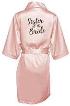 Charger l&#39;image dans la galerie, Elegance and luxury bride bridesmaid robe with white black letters
