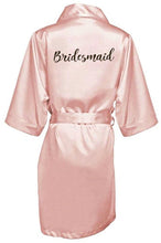 Charger l&#39;image dans la galerie, Elegance and luxury bride bridesmaid robe with white black letters
