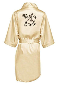 Elegance and luxury bride bridesmaid robe with white black letters