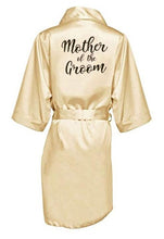 Charger l&#39;image dans la galerie, Elegance and luxury bride bridesmaid robe with white black letters
